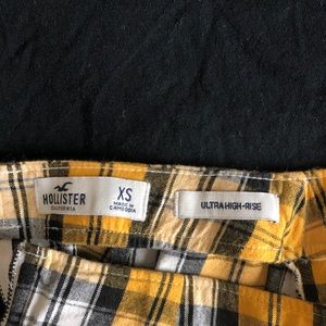 Yellow plaid women’s skirt